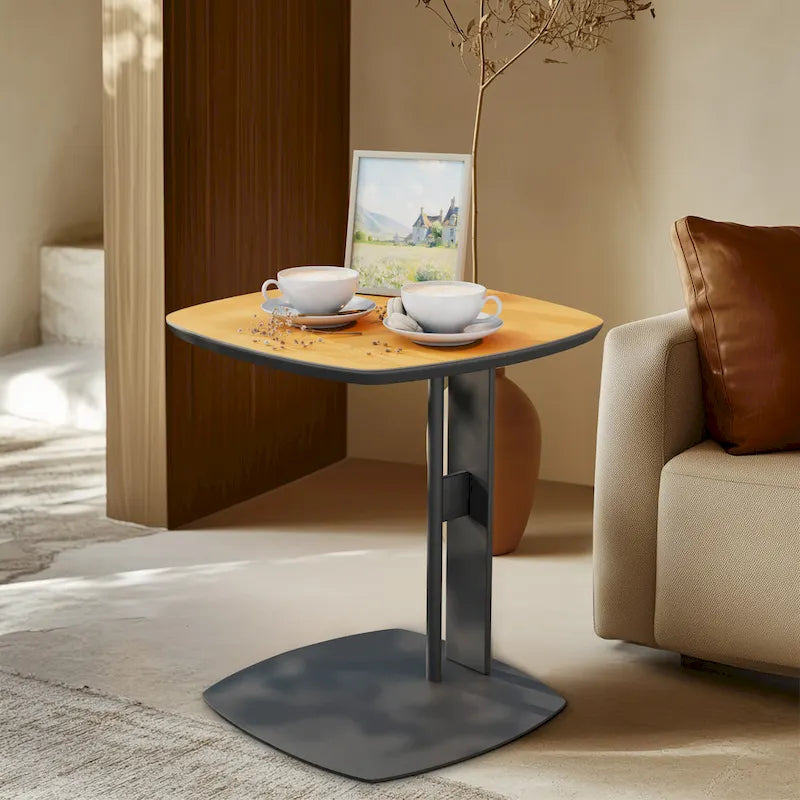 Table basse carrée moderne avec 2 tiroirs, table d'appoint blanche 31,5 Mecha Style (grandes et petites tables vendues séparément)-10