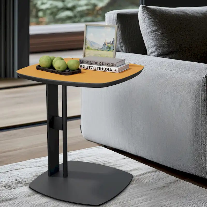 Table basse carrée moderne avec 2 tiroirs, table d'appoint blanche 31,5 Mecha Style (grandes et petites tables vendues séparément)-13