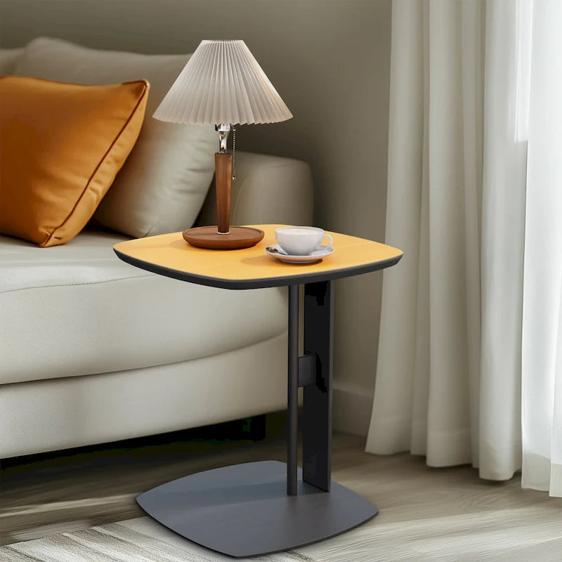 Table basse carrée moderne avec 2 tiroirs, table d'appoint blanche 31,5 Mecha Style (grandes et petites tables vendues séparément)-14