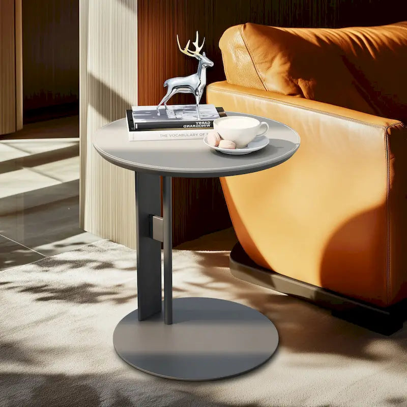Table basse carrée moderne avec 2 tiroirs, table d'appoint blanche 31,5 Mecha Style (grandes et petites tables vendues séparément)-31