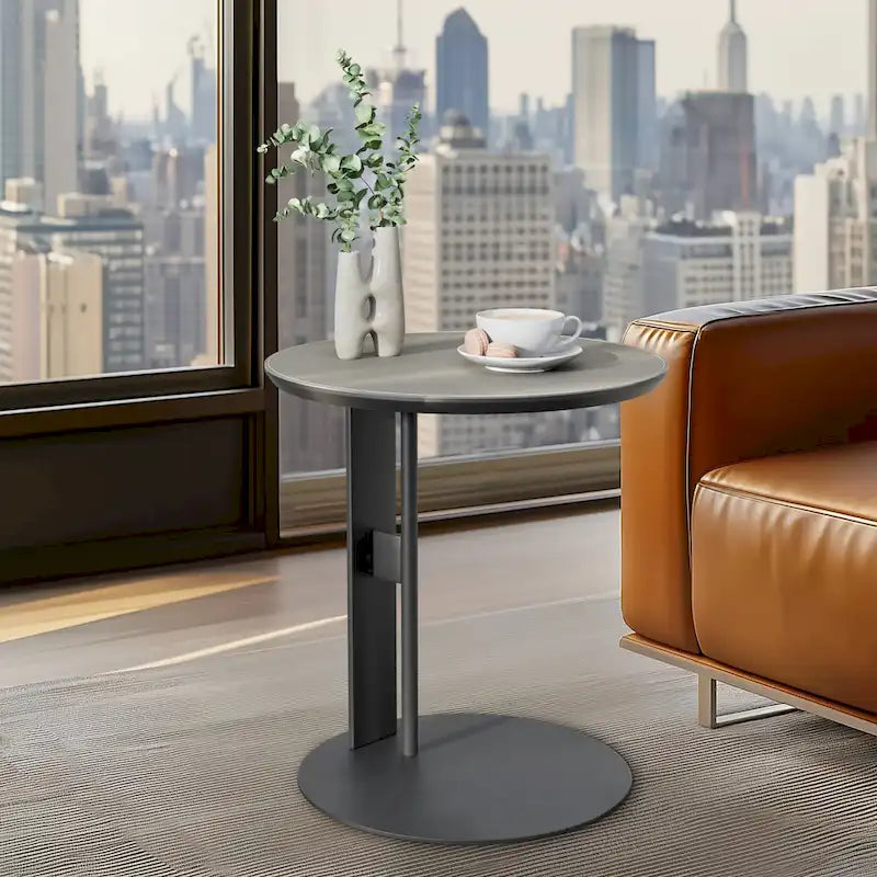 Table basse carrée moderne avec 2 tiroirs, table d'appoint blanche 31,5 Mecha Style (grandes et petites tables vendues séparément)-32