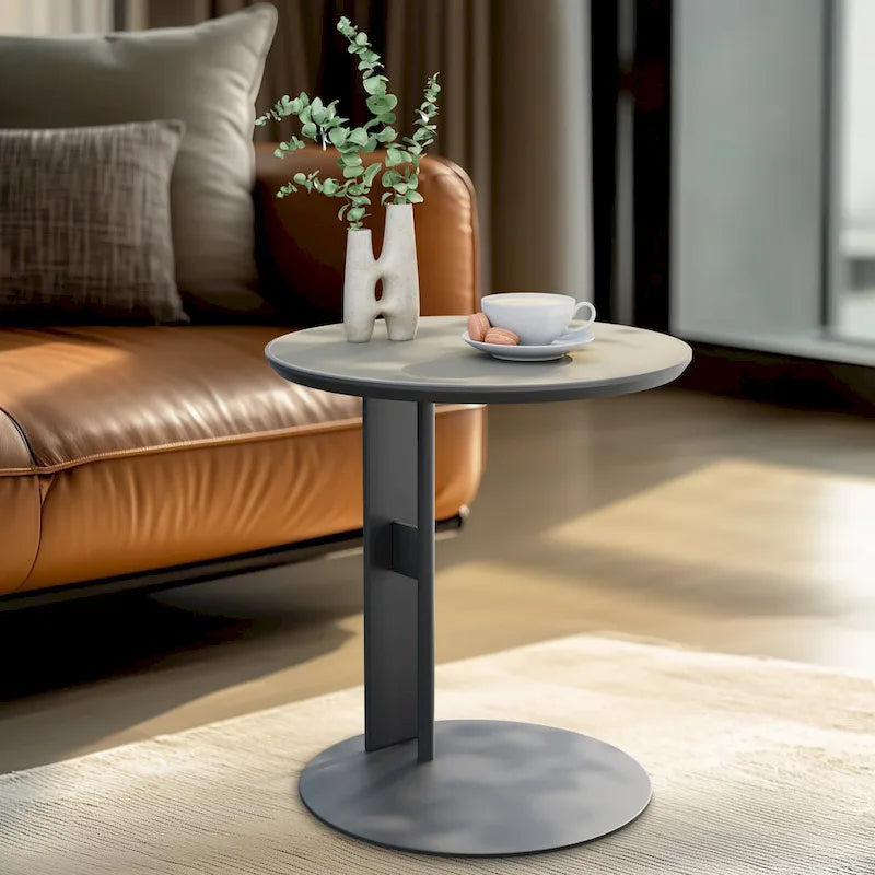 Table basse carrée moderne avec 2 tiroirs, table d'appoint blanche 31,5 Mecha Style (grandes et petites tables vendues séparément)-33