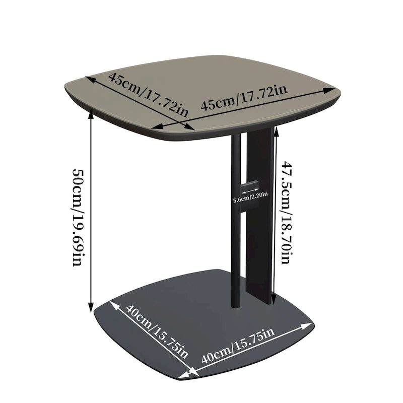 Table basse carrée moderne avec 2 tiroirs, table d'appoint blanche 31,5 Mecha Style (grandes et petites tables vendues séparément)-35