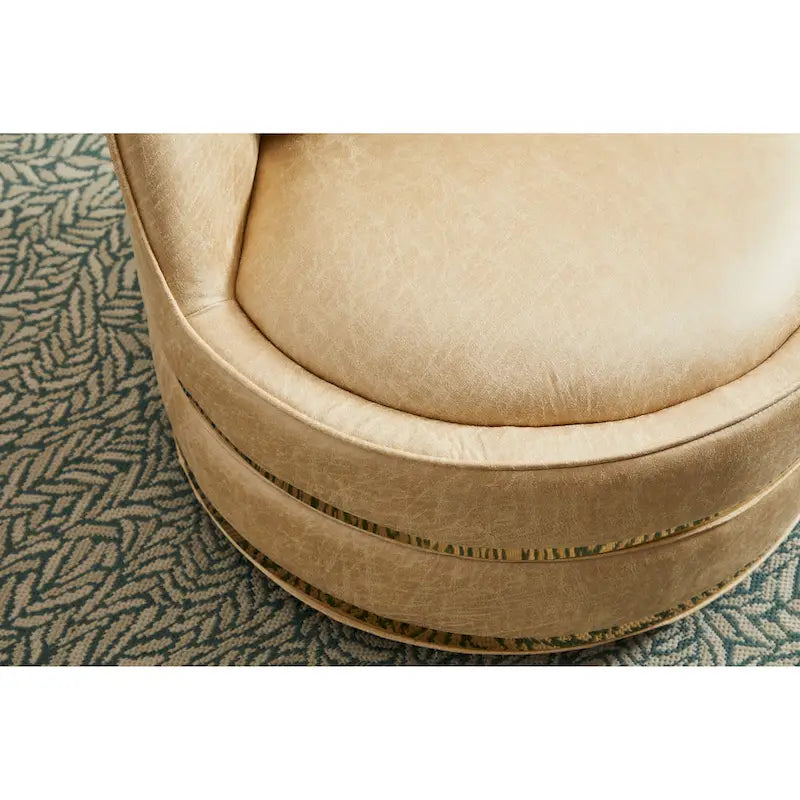 Fauteuil pivotant, fauteuil d'appoint pivotant à 360°, fauteuil tonneau pour salon et chambre à coucher-14