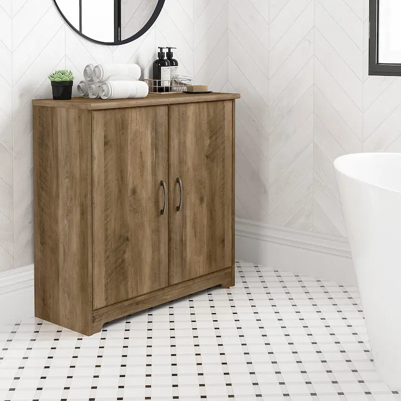 Armoire de rangement pour petite salle de bain Cabot avec portes, par Bush Furniture-50