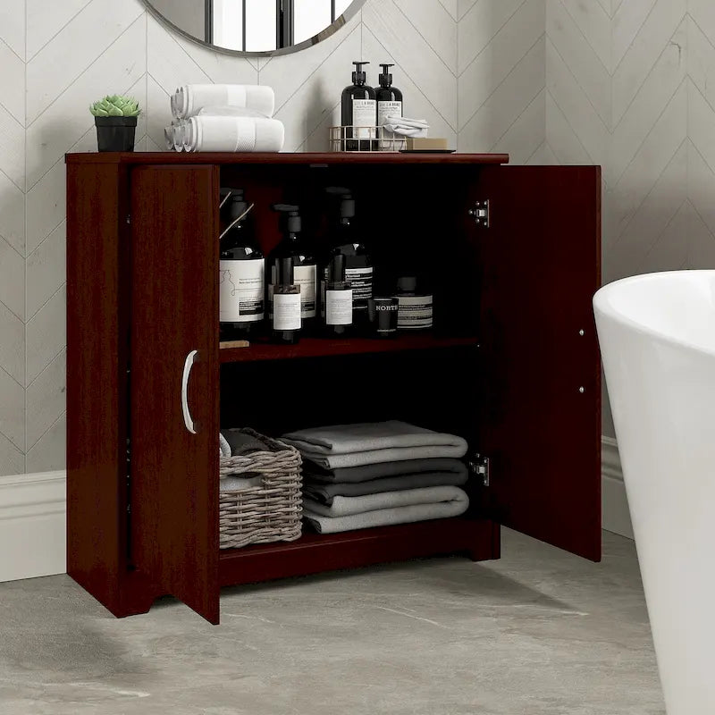 Armoire de rangement pour petite salle de bain Cabot avec portes, par Bush Furniture-51