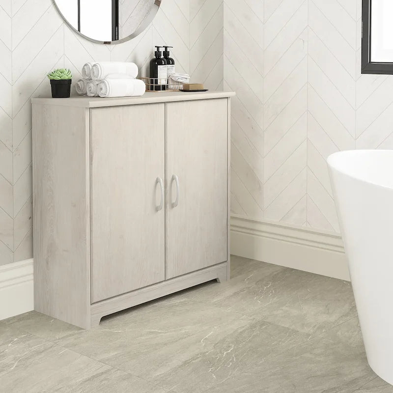 Armoire de rangement pour petite salle de bain Cabot avec portes, par Bush Furniture-52