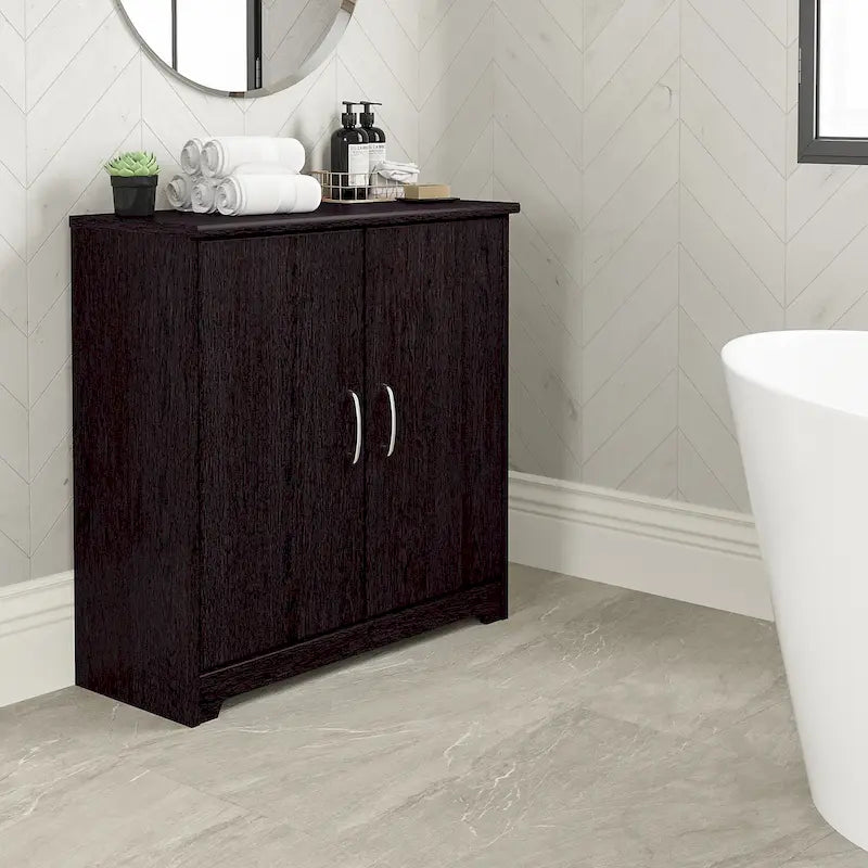 Armoire de rangement pour petite salle de bain Cabot avec portes, par Bush Furniture-53