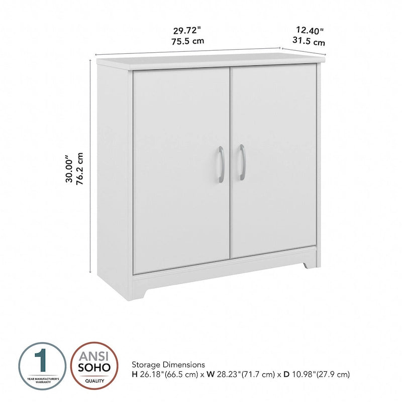 Armoire de rangement pour petite salle de bain Cabot avec portes, par Bush Furniture-9