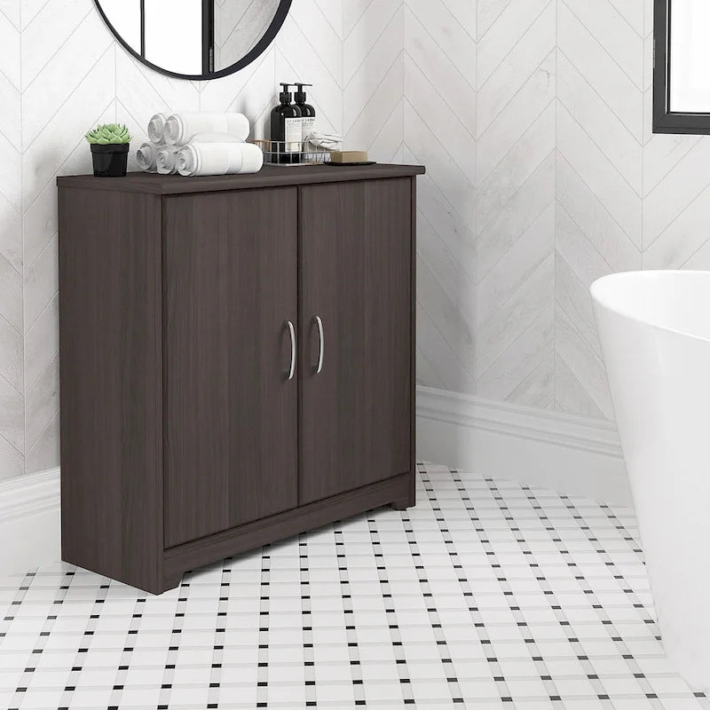 Armoire de rangement pour petite salle de bain Cabot avec portes, par Bush Furniture-11