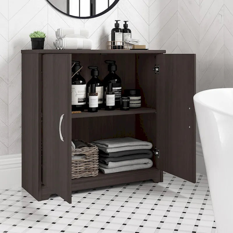 Armoire de rangement pour petite salle de bain Cabot avec portes, par Bush Furniture-13