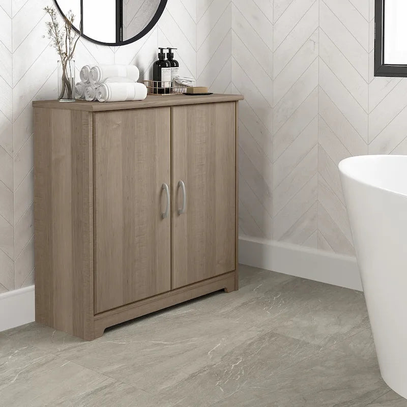 Armoire de rangement pour petite salle de bain Cabot avec portes, par Bush Furniture-21