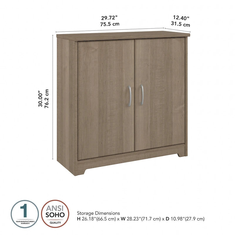 Armoire de rangement pour petite salle de bain Cabot avec portes, par Bush Furniture-29