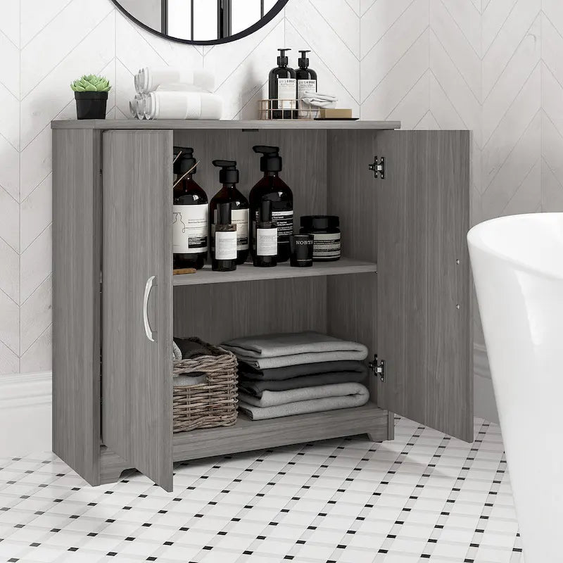 Armoire de rangement pour petite salle de bain Cabot avec portes, par Bush Furniture-43