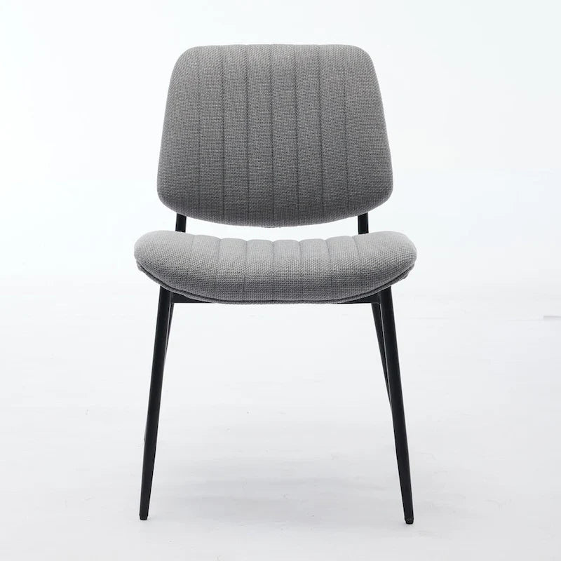 Chaises de salle à manger modernes sans accoudoirs, rembourrées et avec pieds en métal, GDFStudio-5