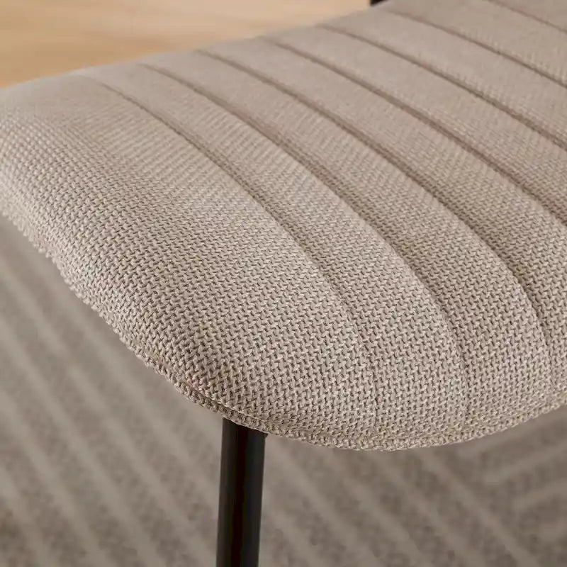 Chaises de salle à manger modernes sans accoudoirs, rembourrées et avec pieds en métal, GDFStudio-33