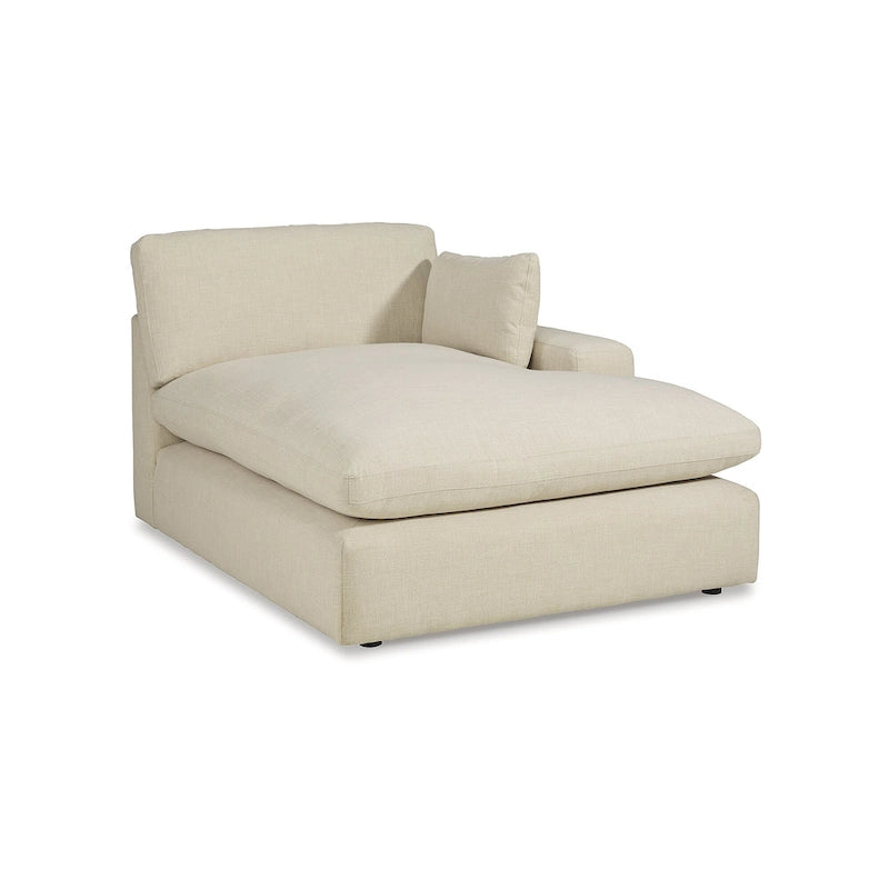 Canapé d'angle 5 pièces Elyza ivoire avec méridienne, Signature Design by Ashley - 135 cm (L) x 135 cm (P) x 36 cm (H)-11