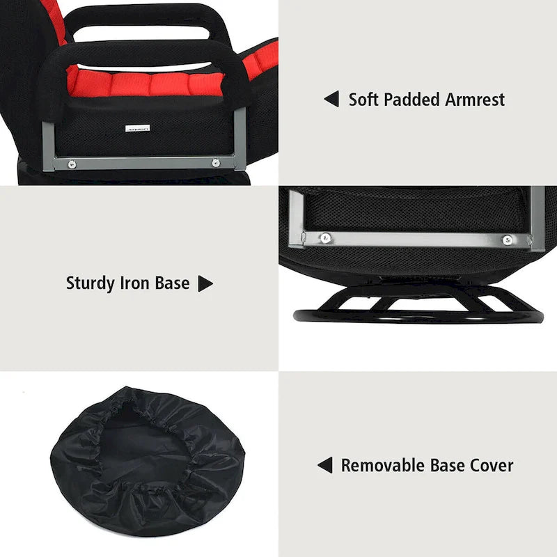 Fauteuil de jeu pivotant à 360 degrés avec dossier pliable et réglable-25