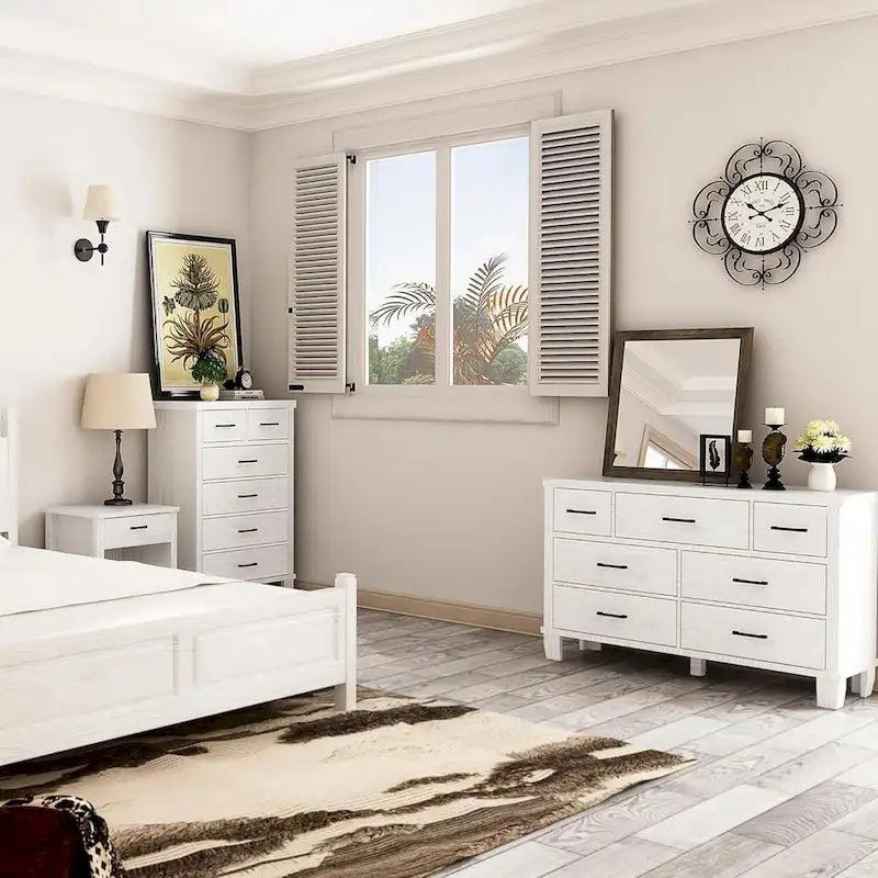 Commode IDEALHOUSE pour chambre à coucher avec 7 tiroirs-2