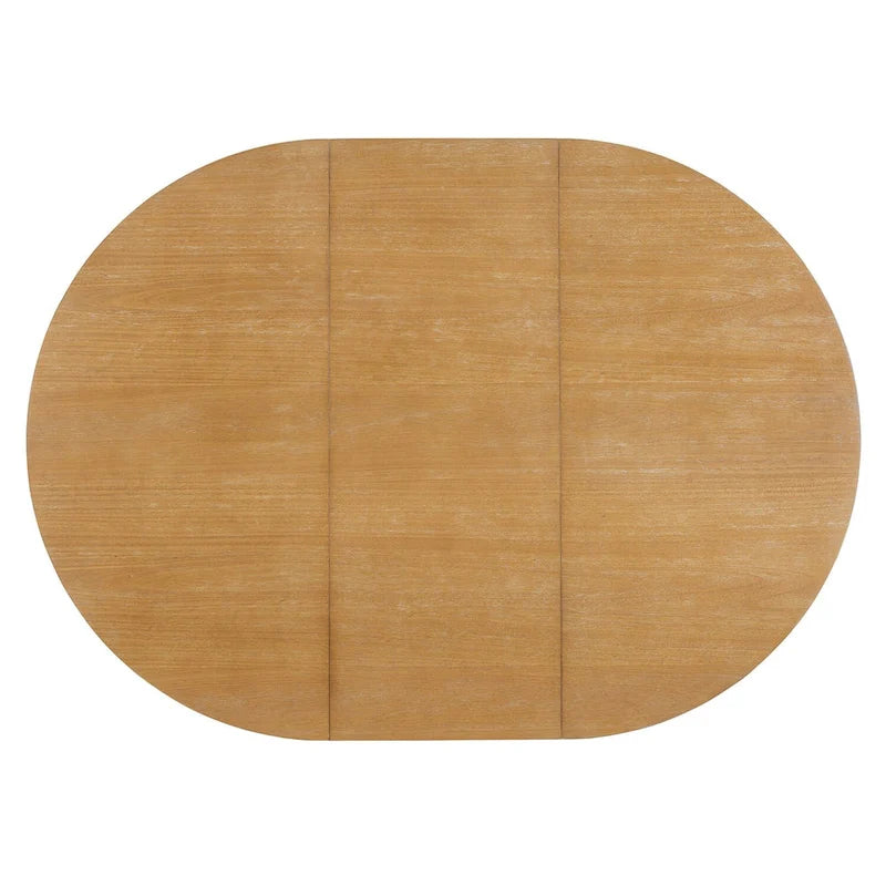 Table de salle à manger ovale extensible vintage, table en bois massif pour 6 personnes dans la cuisine-16