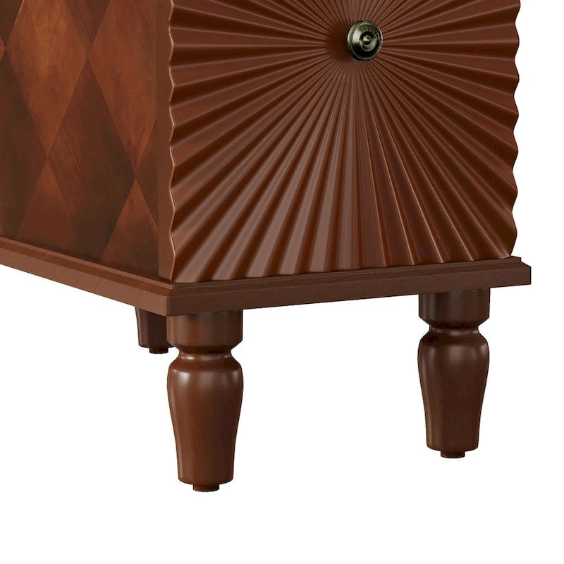 Table d'appoint moderne à 2 tiroirs, table d'appoint étroite en bois massif, table de chevet fine pour salon, chambre