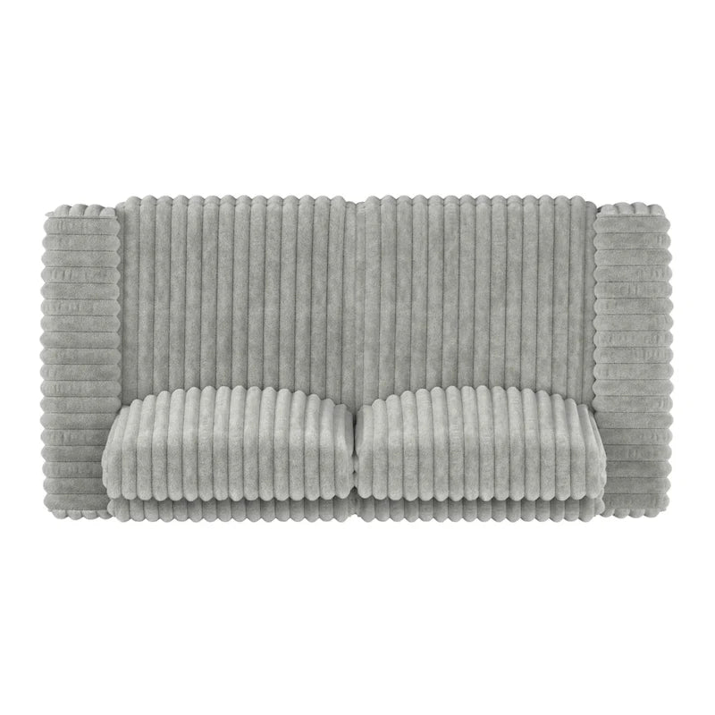 Canapé deux places Veyron en tissu Furry Channel garni de duvet par iNSPIRE Q Modern-5