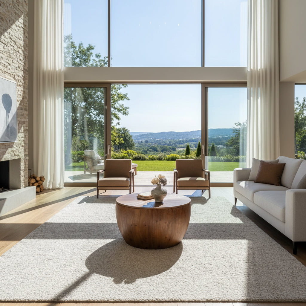 Vintage Style Bucket Shaped Coffee Table with Storage Function