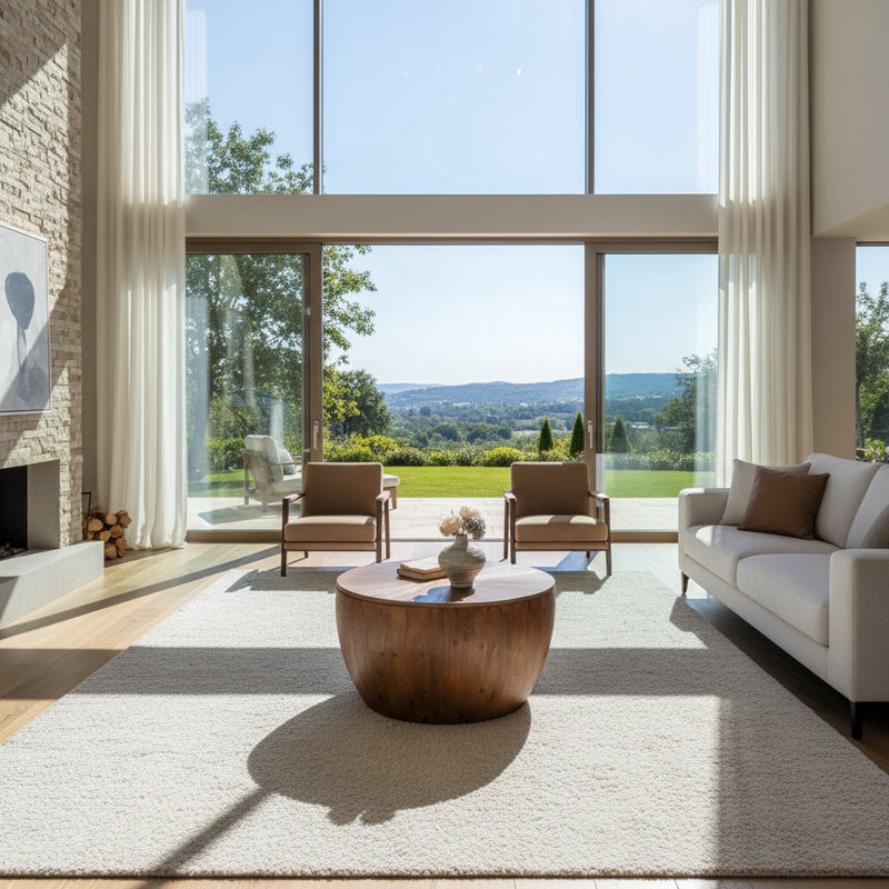 Vintage Style Bucket Shaped Coffee Table with Storage Function