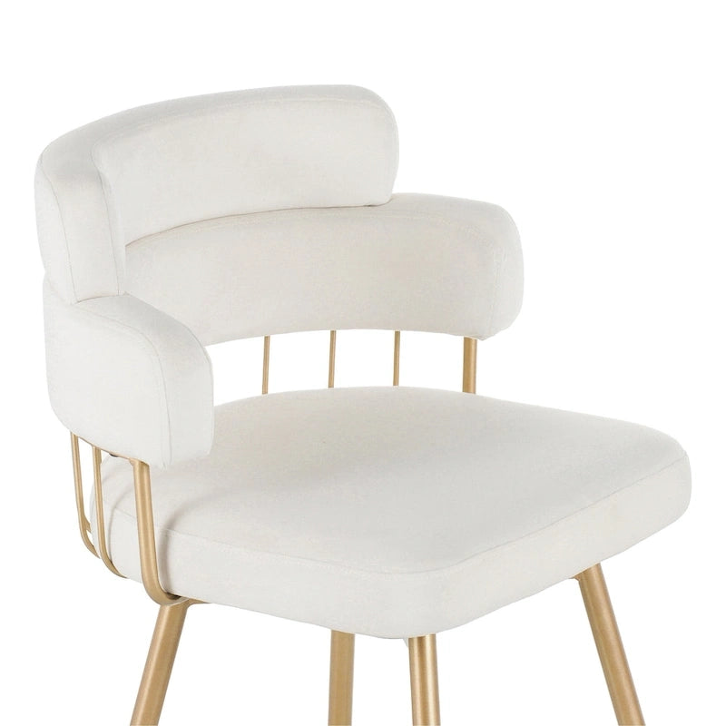 Tabourets de bar pivotants à 180° Christopher Knight Home Bremen 26 en velours avec pieds en métal (lot de 2)-11