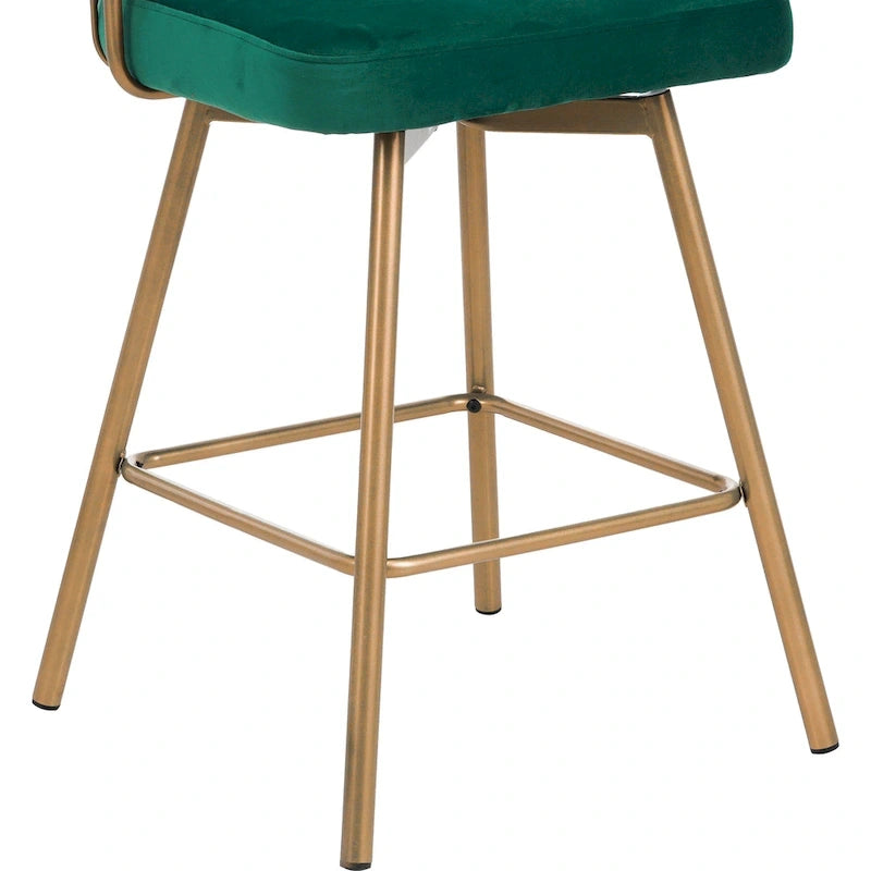 Tabourets de bar pivotants à 180° Christopher Knight Home Bremen 26 en velours avec pieds en métal (lot de 2)-18