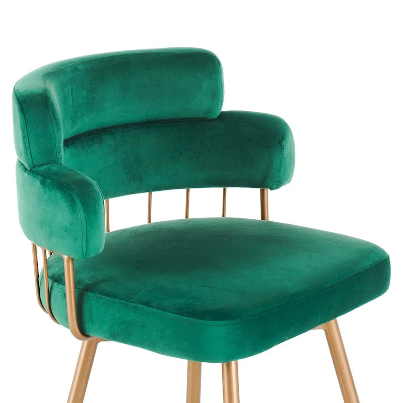 Tabourets de bar pivotants à 180° Christopher Knight Home Bremen 26 en velours avec pieds en métal (lot de 2)-21
