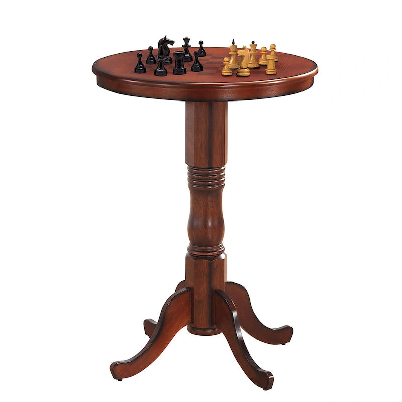 Table d'échecs ronde Gymax 42 pour bar/pub, style bistro vintage, avec plateau à damier - Voir les détails-7