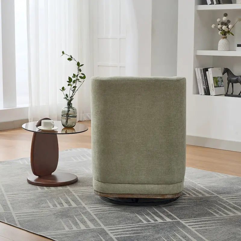 Fauteuil de bureau d'appoint en chenille à assise large (63,5 cm) avec piètement métallique pivotant à 360°-13