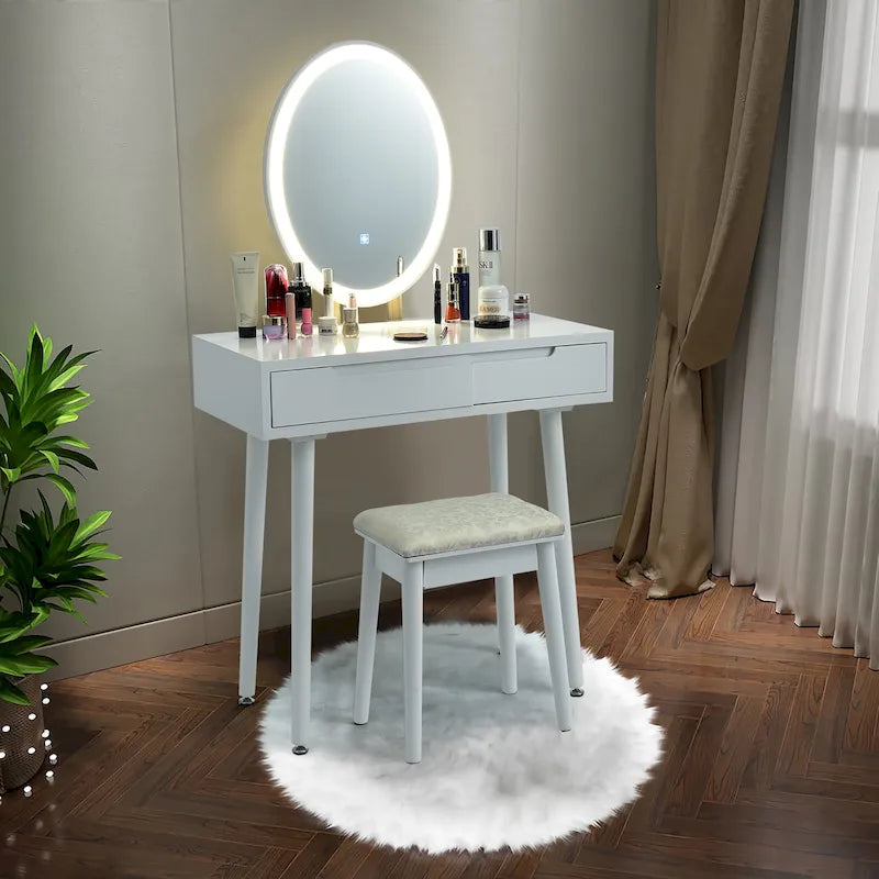 Coiffeuse Costway avec écran tactile et 3 modes d'éclairage - Voir les détails-15