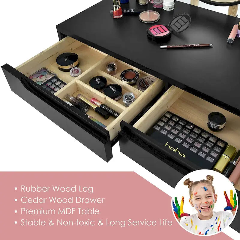 Coiffeuse Costway avec écran tactile et 3 modes d'éclairage - Voir les détails-6