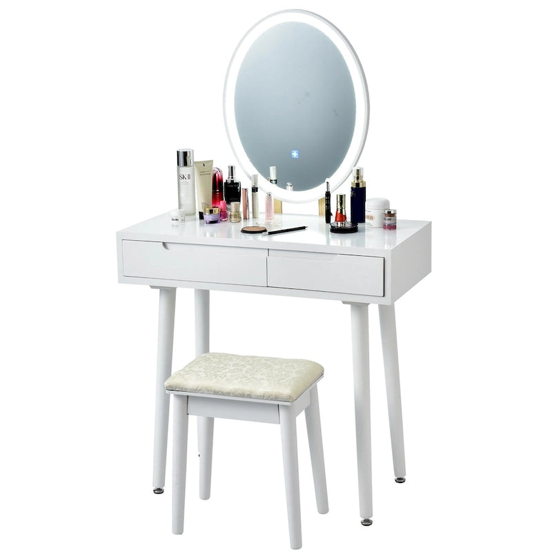 Coiffeuse Costway avec écran tactile et 3 modes d'éclairage - Voir les détails-8