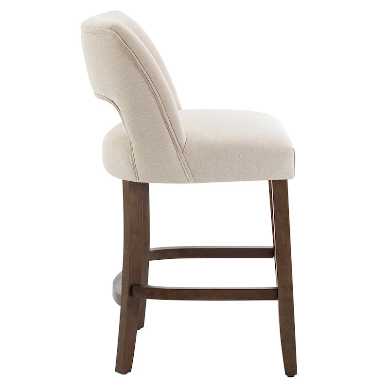 Ensemble de 2 tabourets de bar en bois avec repose-pieds-6