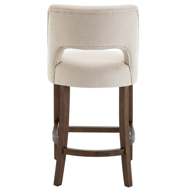 Ensemble de 2 tabourets de bar en bois avec repose-pieds-7
