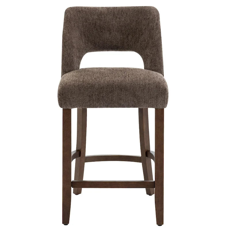 Ensemble de 2 tabourets de bar en bois avec repose-pieds-11