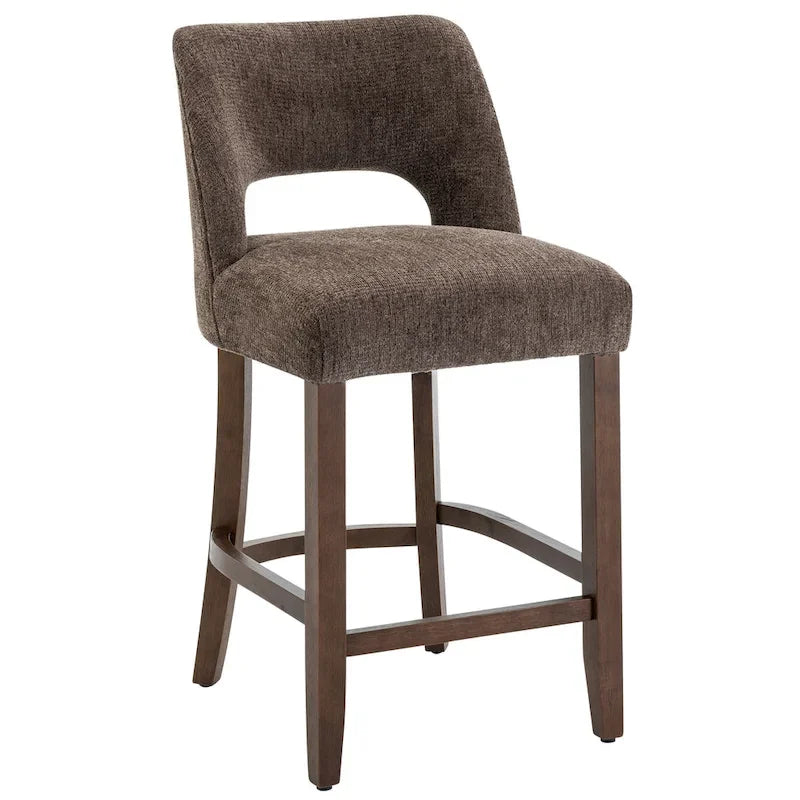 Ensemble de 2 tabourets de bar en bois avec repose-pieds-12