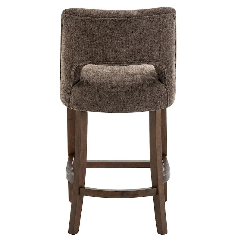 Ensemble de 2 tabourets de bar en bois avec repose-pieds-14