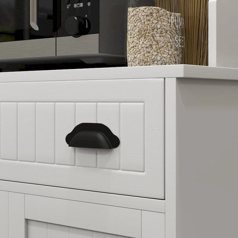 Meuble pour micro-ondes avec tiroir de rangement (tabouret non inclus)-5