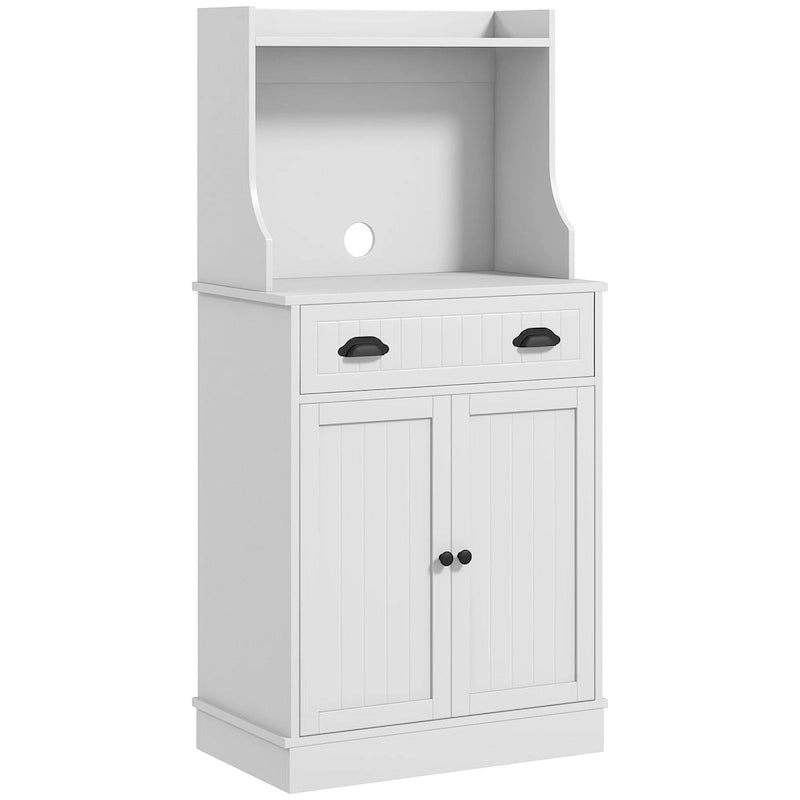 Meuble pour micro-ondes avec tiroir de rangement (tabouret non inclus)-10
