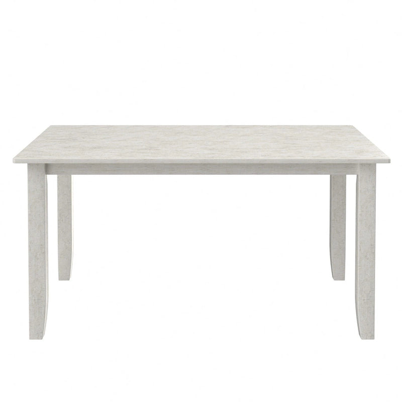 Table de salle à manger moderne en bois massif de 150 cm (59 pouces), table rectangulaire en bois massif pour cuisine