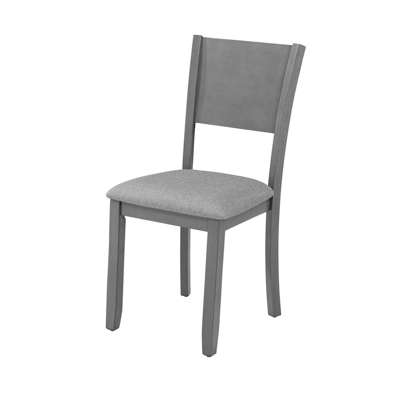 Ensemble de salle à manger moderne 5 pièces avec table rectangulaire haute et 4 chaises rembourrées-10