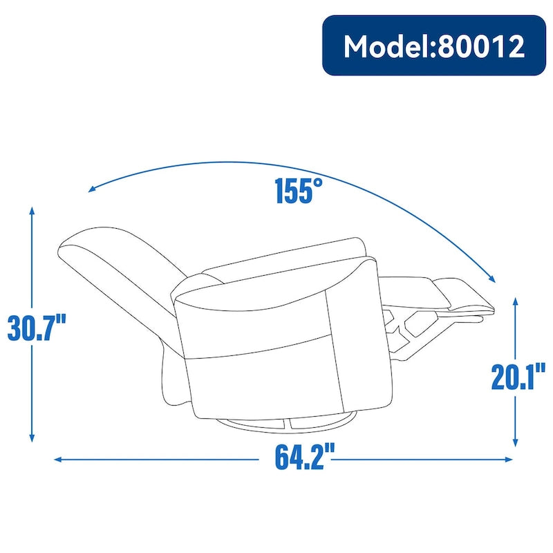 Fauteuil inclinable électrique ergonomique marron avec fonction pivotante, bascule et ports USB-7
