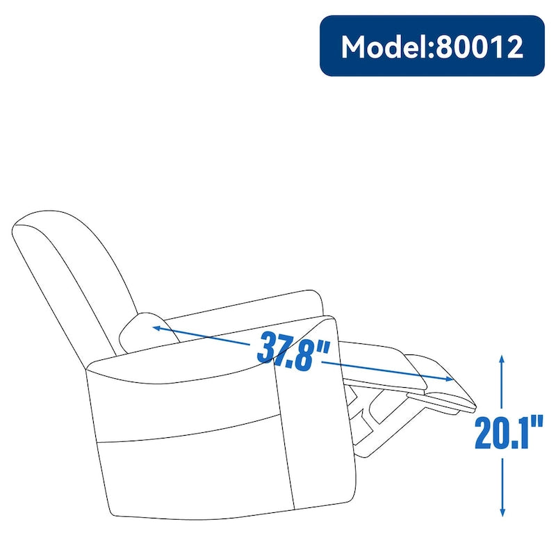 Fauteuil inclinable électrique ergonomique marron avec fonction pivotante, bascule et ports USB-8