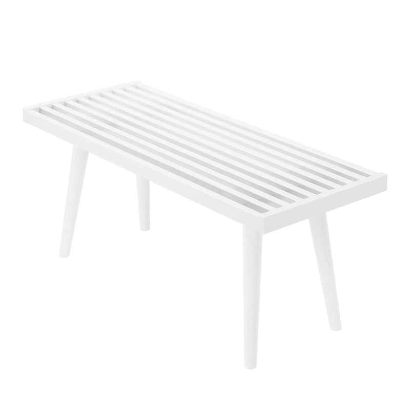 Banc d'entrée simple en bois de style Mid-Century, Plank and Beam - 41,3 cm L x 16,5 cm l x 17,5 cm H-3