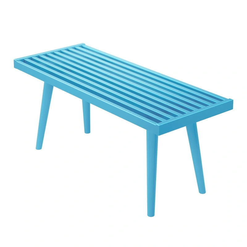 Banc d'entrée simple en bois de style Mid-Century, Plank and Beam - 41,3 cm L x 16,5 cm l x 17,5 cm H-6