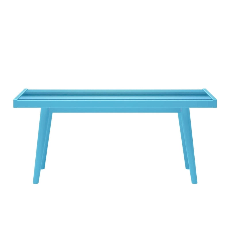 Banc d'entrée simple en bois de style Mid-Century, Plank and Beam - 41,3 cm L x 16,5 cm l x 17,5 cm H-7
